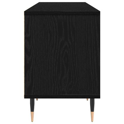 vidaXL TV Cabinet Black Oak 150 x 30 x 45 cm Engineered Wood