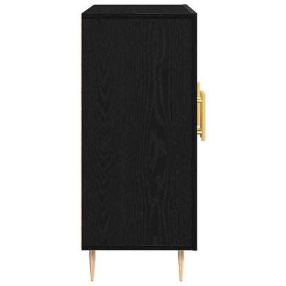vidaXL Sideboard Black Oak 90 x 34 x 80 cm Engineered Wood