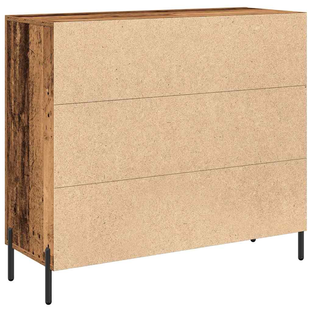 vidaXL Sideboard Old Wood 90 x 34 x 80 cm Engineered Wood
