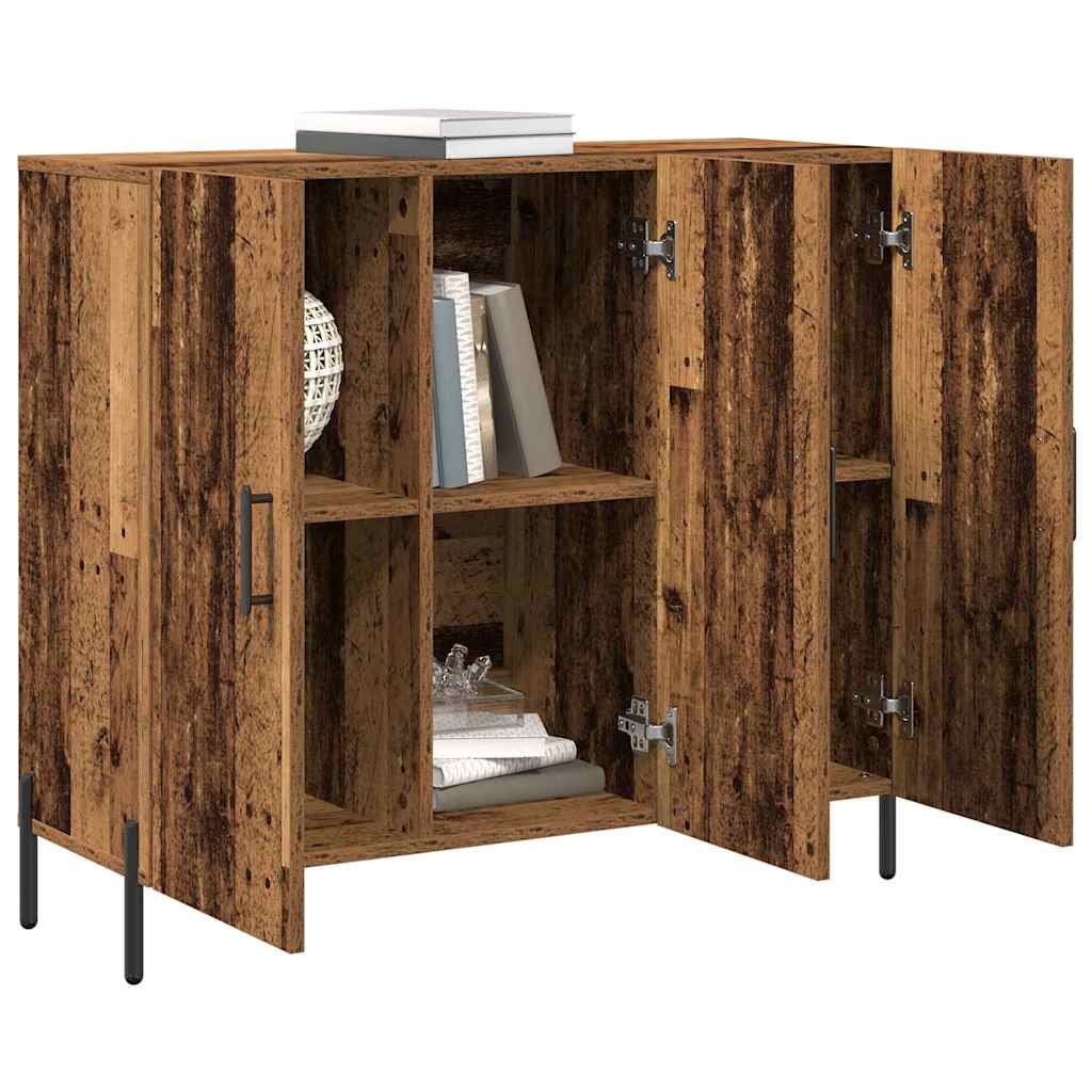 vidaXL Sideboard Old Wood 90 x 34 x 80 cm Engineered Wood