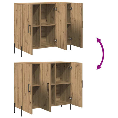 vidaXL Sideboard Artisan Oak 90 x 34 x 80 cm Engineered Wood