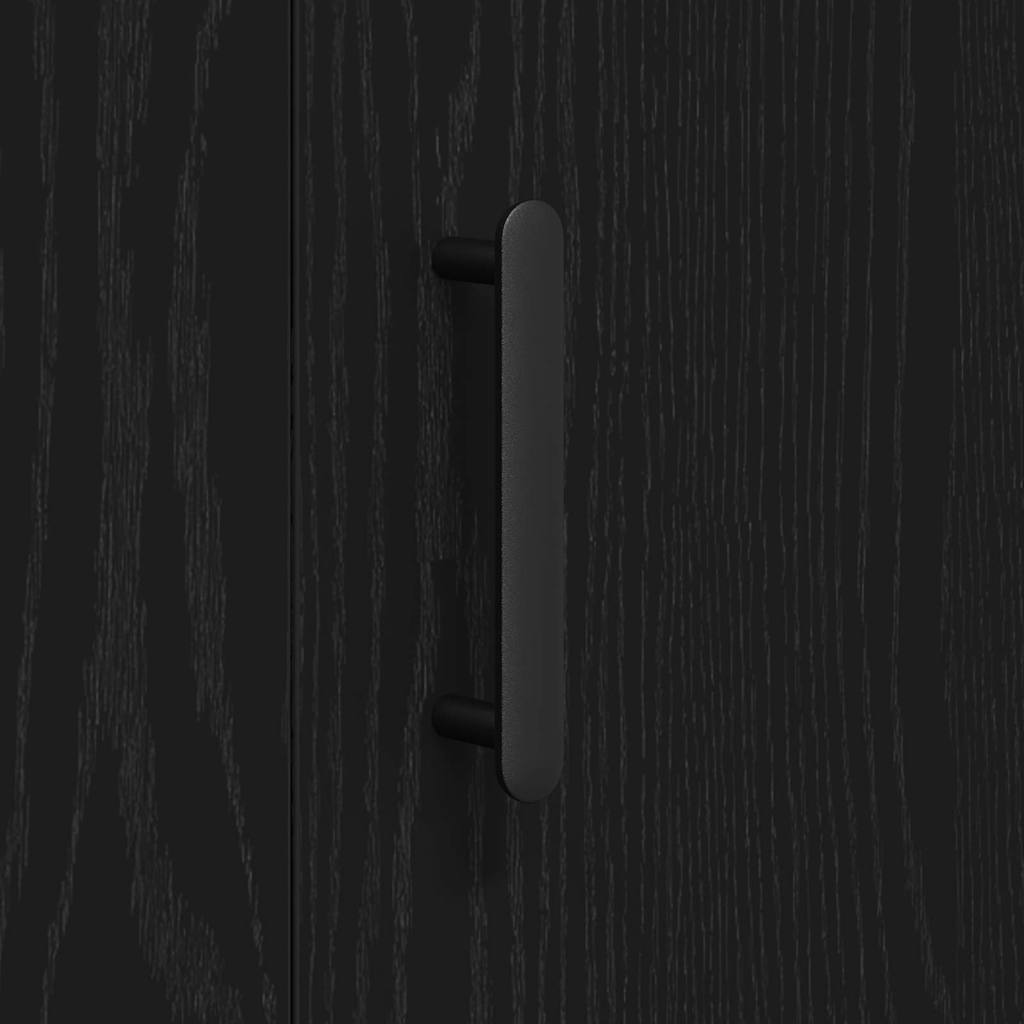 vidaXL Sideboard Black Oak 90 x 34 x 80 cm Engineered Wood