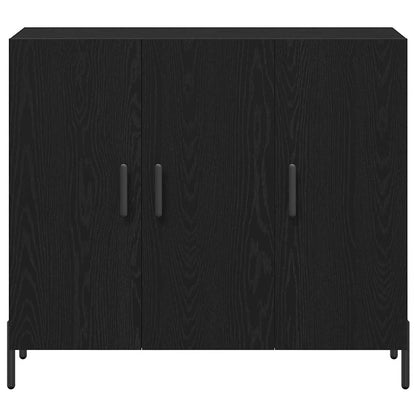 vidaXL Sideboard Black Oak 90 x 34 x 80 cm Engineered Wood