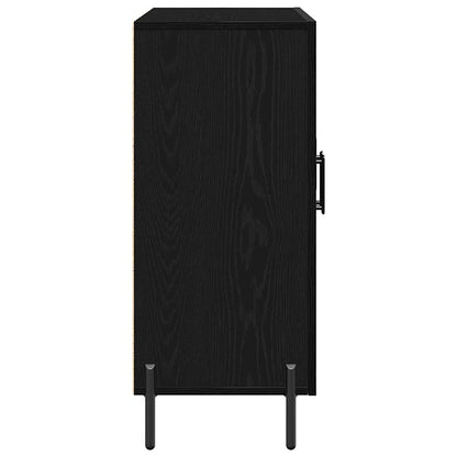 vidaXL Sideboard Black Oak 90 x 34 x 80 cm Engineered Wood