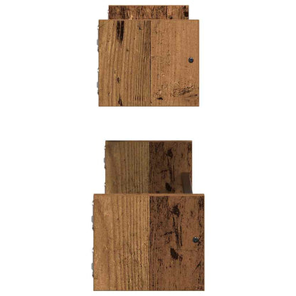 vidaXL Wall Shelf Wall-mounted 2 pcs Old Wood 60 x 16 x 14 cm