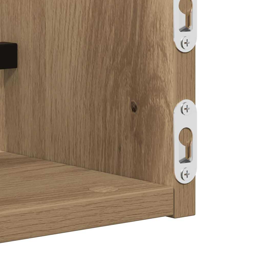 vidaXL Wall Shelf Wall-mounted 2 pcs Artisan Oak 60 x 16 x 14 cm