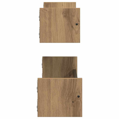 vidaXL Wall Shelf Wall-mounted 2 pcs Artisan Oak 60 x 16 x 14 cm