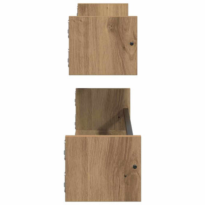 vidaXL Wall Shelf Wall-mounted 2 pcs Artisan Oak 80 x 16 x 14 cm
