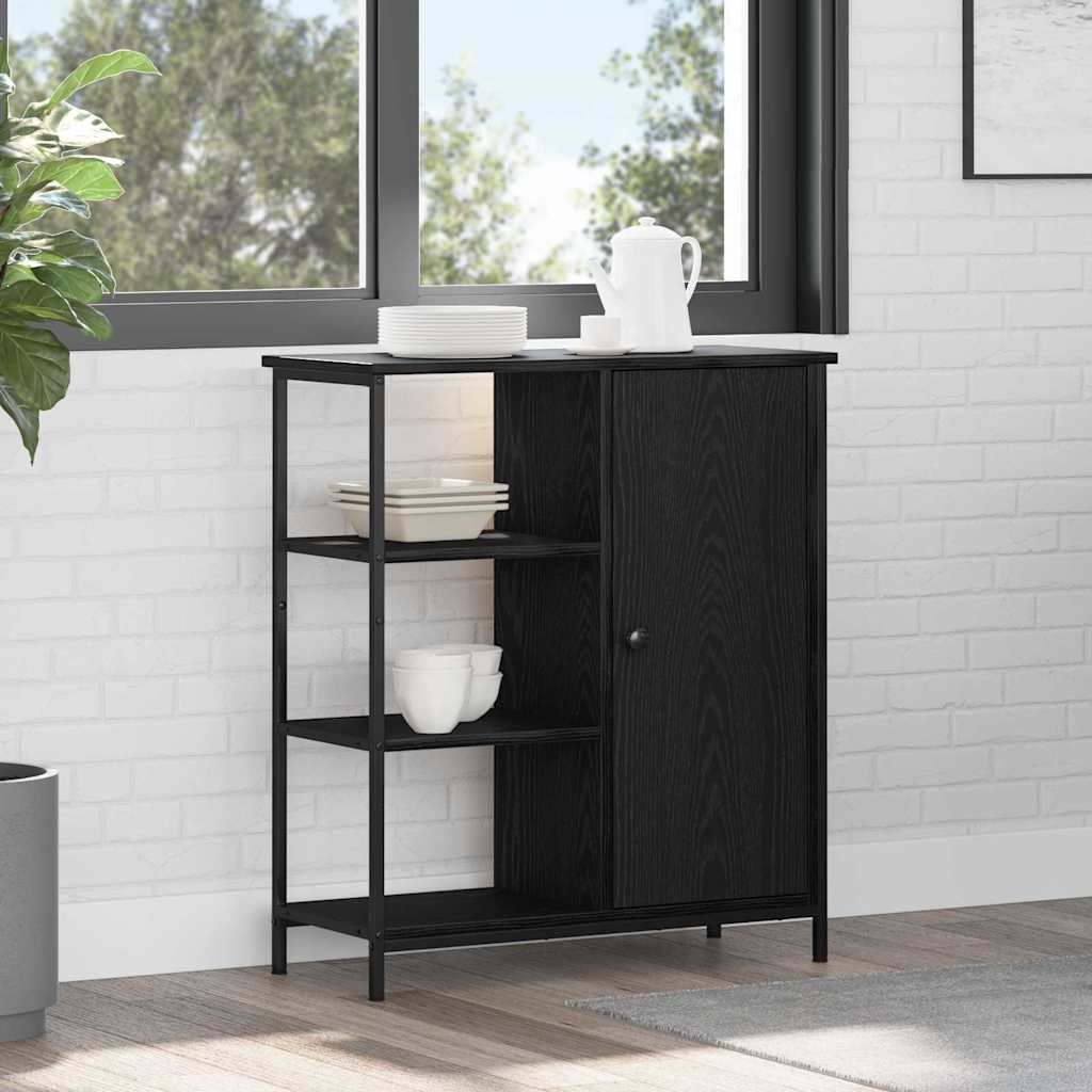vidaXL Sideboard Black Oak 70 x 30 x 80 cm