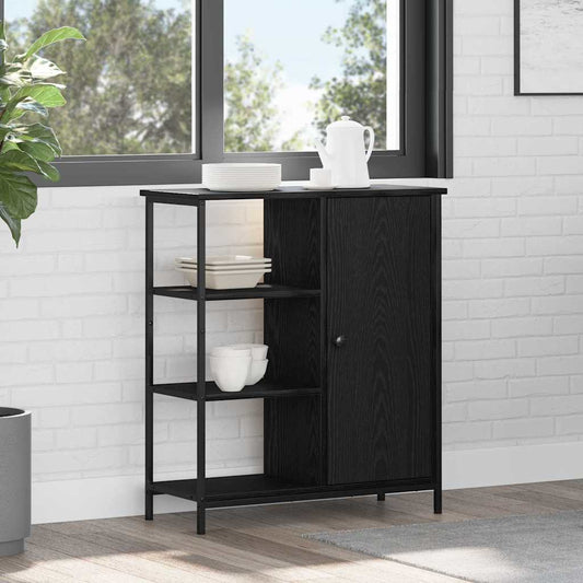 vidaXL Sideboard Black Oak 70 x 30 x 80 cm