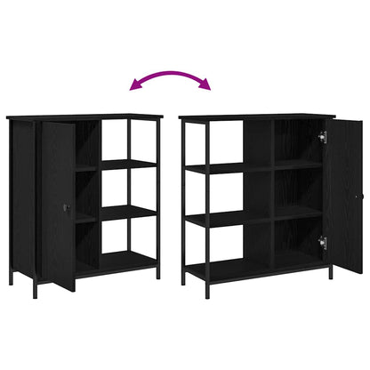 vidaXL Sideboard Black Oak 70 x 30 x 80 cm