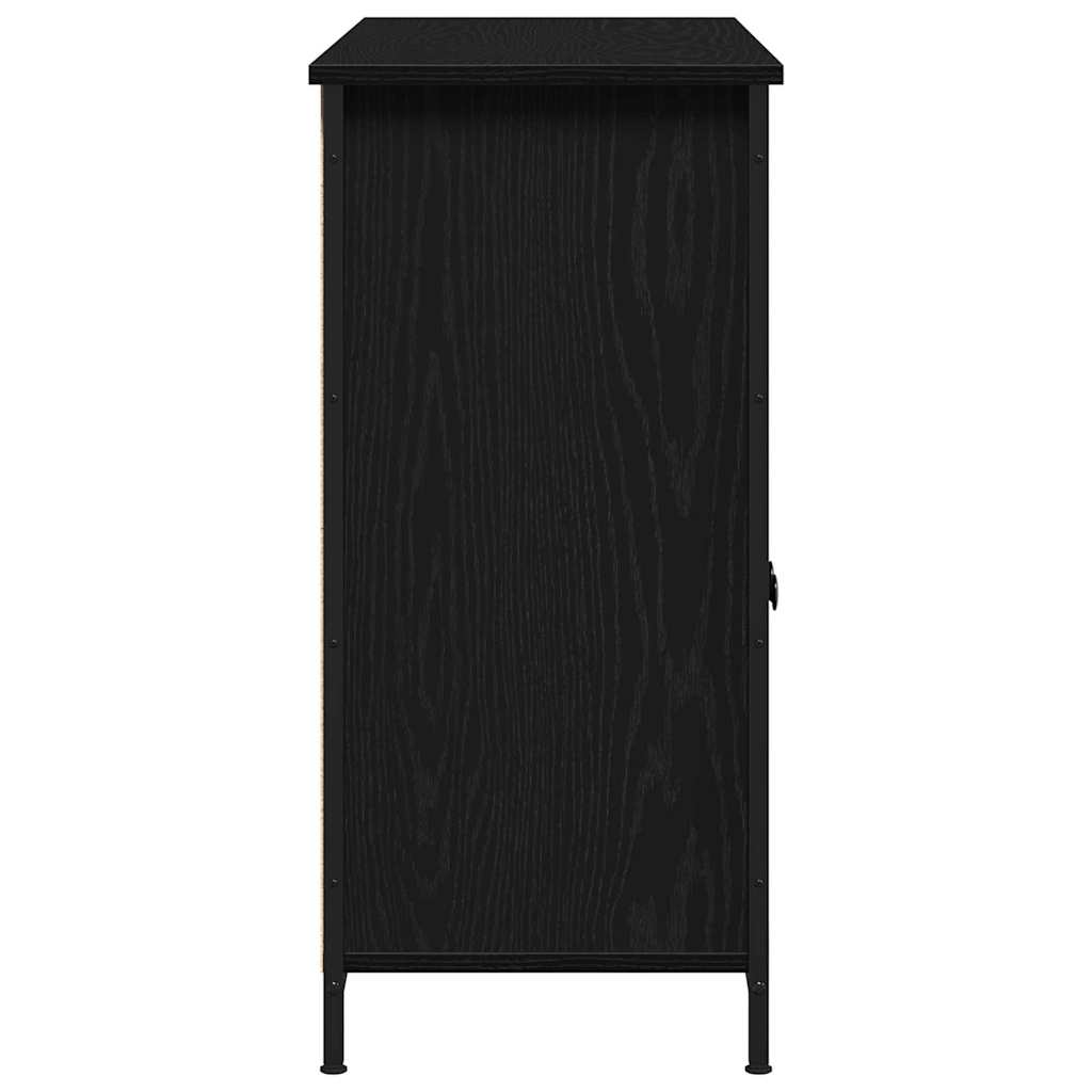 vidaXL Sideboard Black Oak 100 x 35 x 75 cm