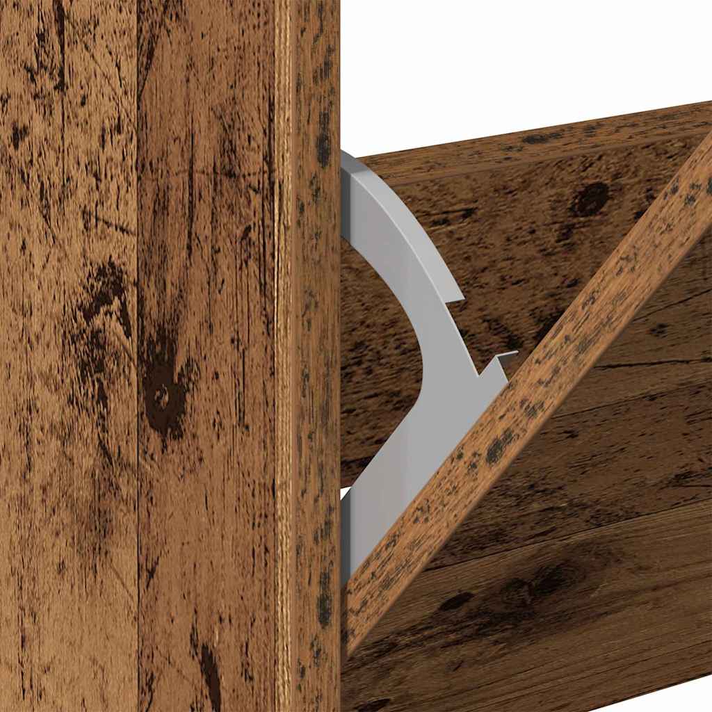 vidaXL Shoe Cabinet with Door Old Wood 60 x 21 x 57 cm Engineered Wood