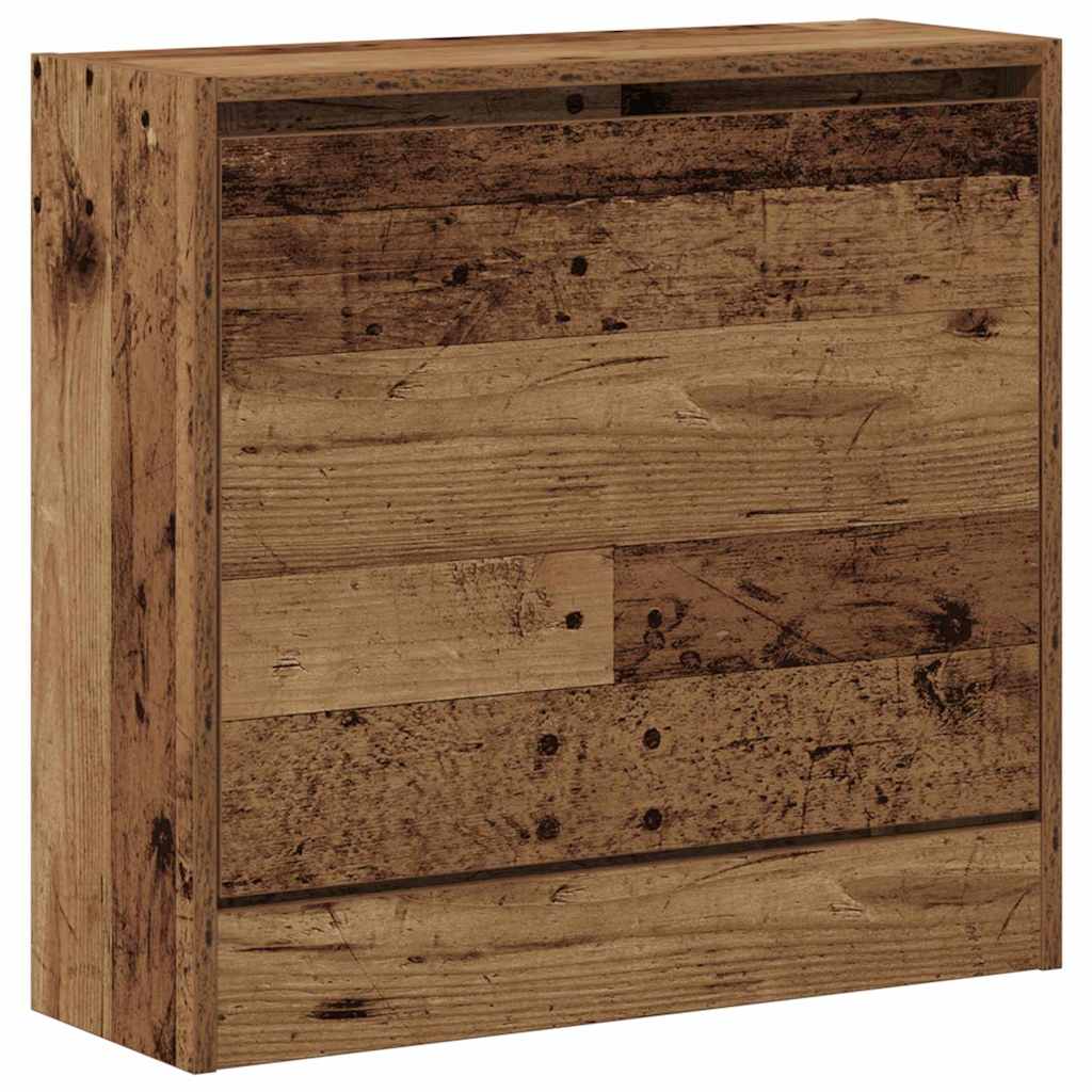 vidaXL Shoe Cabinet with Door Old Wood 60 x 21 x 57 cm Engineered Wood