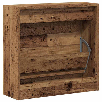 vidaXL Shoe Cabinet with Door Old Wood 60 x 21 x 57 cm Engineered Wood