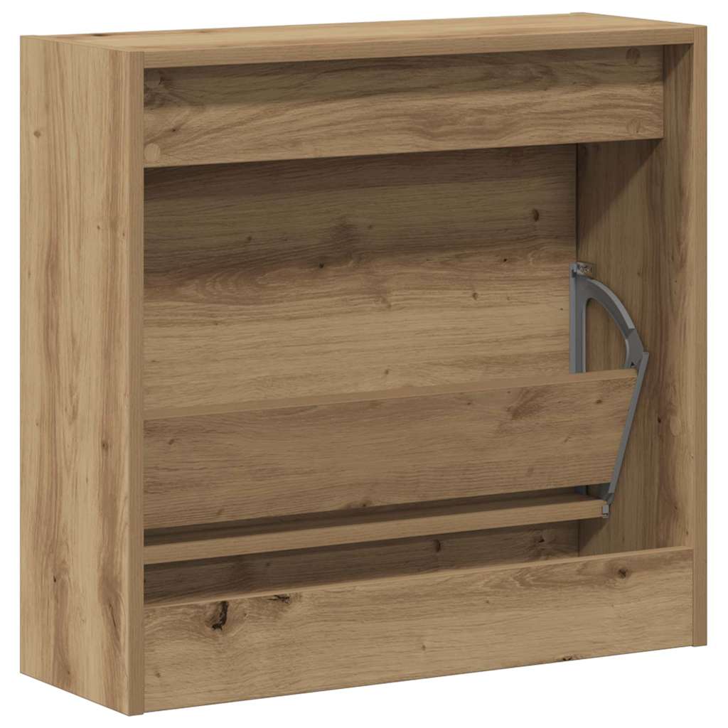 vidaXL Shoe Cabinet 60 x 21 x 57 cm Engineered Wood Artisan Oak