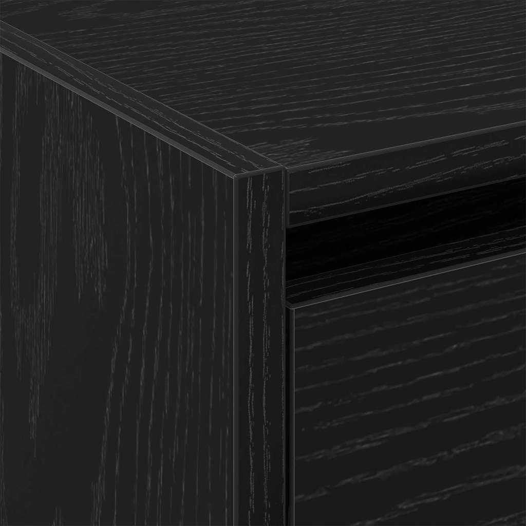 vidaXL Shoe Cabinet 60 x 21 x 57 cm Engineered Wood Black Oak
