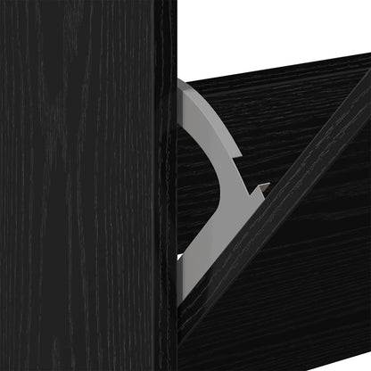 vidaXL Shoe Cabinet 60 x 21 x 57 cm Engineered Wood Black Oak