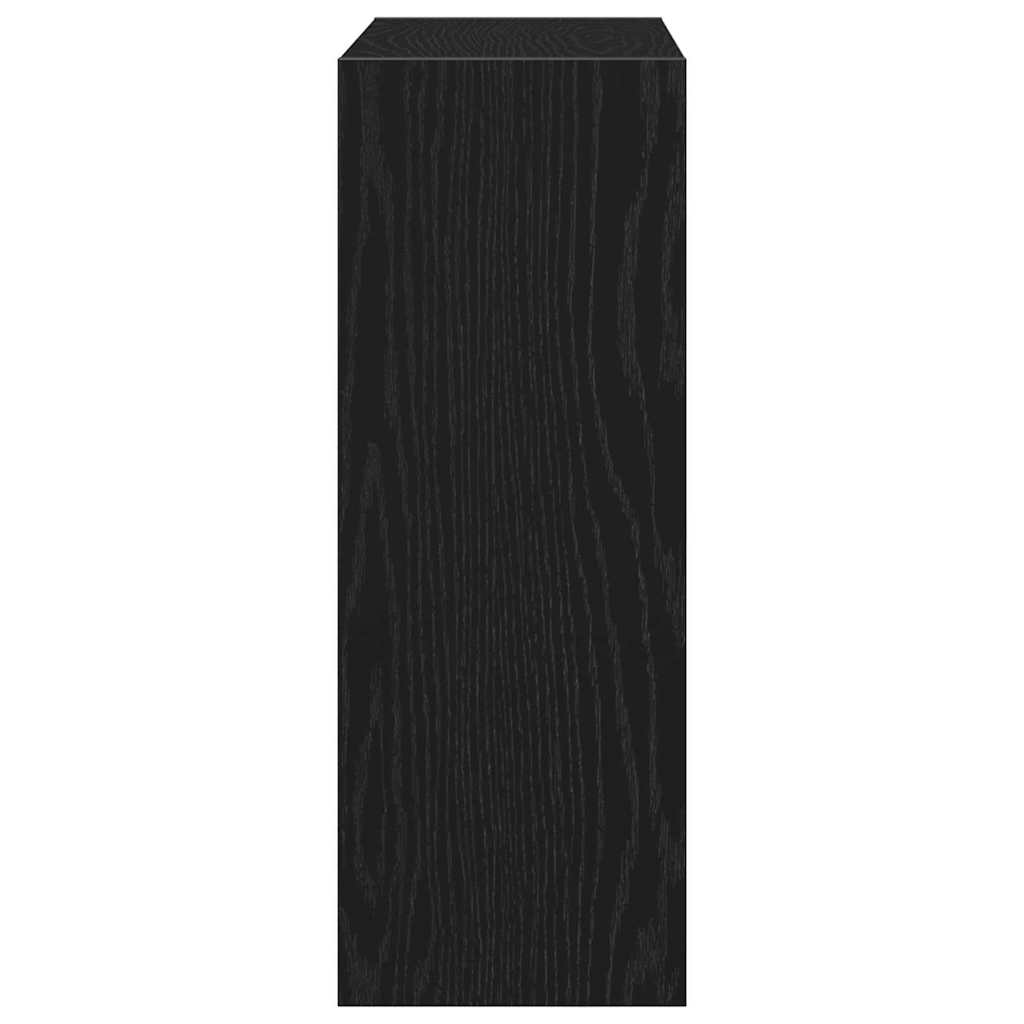 vidaXL Shoe Cabinet 60 x 21 x 57 cm Engineered Wood Black Oak