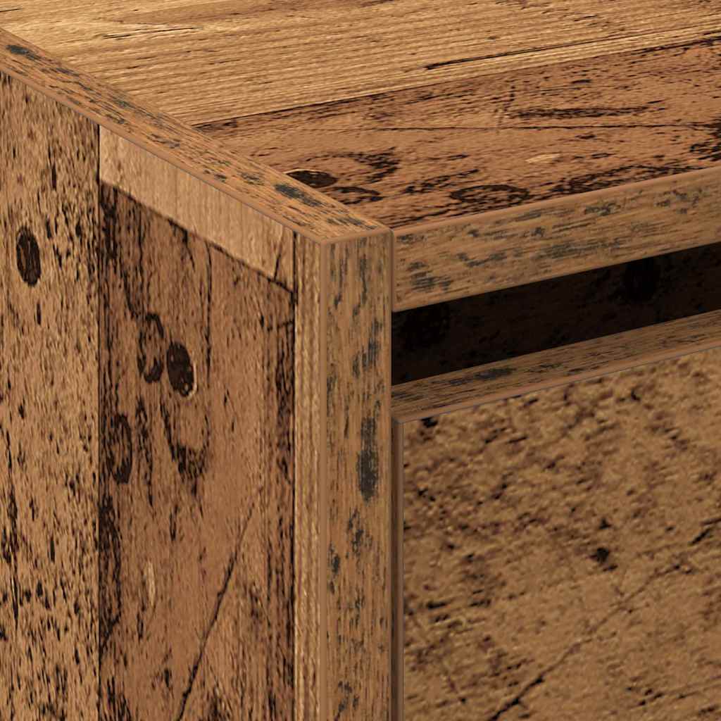 vidaXL Shoe Cabinet Old Wood 80 x 21 x 125.5 cm Engineered Wood