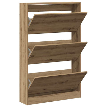 vidaXL Shoe Cabinet 80 x 21 x 125.5 cm Engineered Wood Artisan Oak