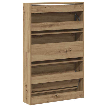vidaXL Shoe Cabinet 80 x 21 x 125.5 cm Engineered Wood Artisan Oak