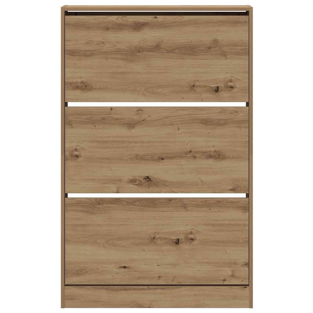 vidaXL Shoe Cabinet 80 x 21 x 125.5 cm Engineered Wood Artisan Oak