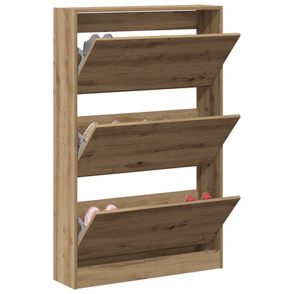 vidaXL Shoe Cabinet 80 x 21 x 125.5 cm Engineered Wood Artisan Oak