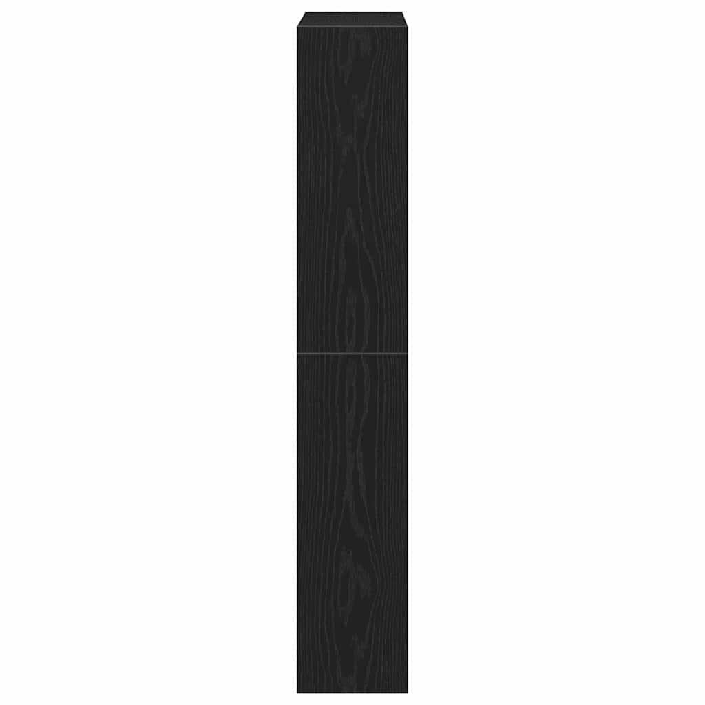 vidaXL Shoe Cabinet 80 x 21 x 125.5 cm Engineered Wood Black Oak