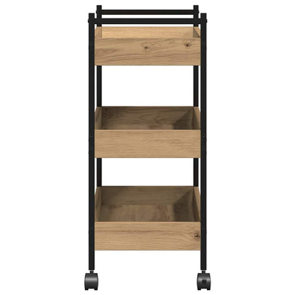 vidaXL Kitchen Trolley Artisan Oak 50 x 30 x 70 cm Engineered Wood