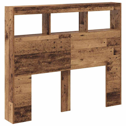 vidaXL Headboard with Shelf Old Wood 120 x 17 x 102 cm Engineered Wood
