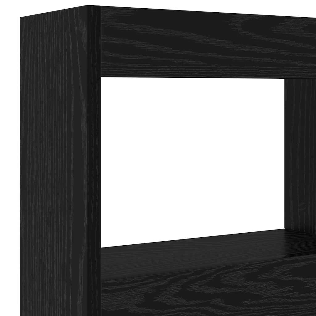 vidaXL Headboard Black Oak 120 x 17 x 102 cm Engineered Wood