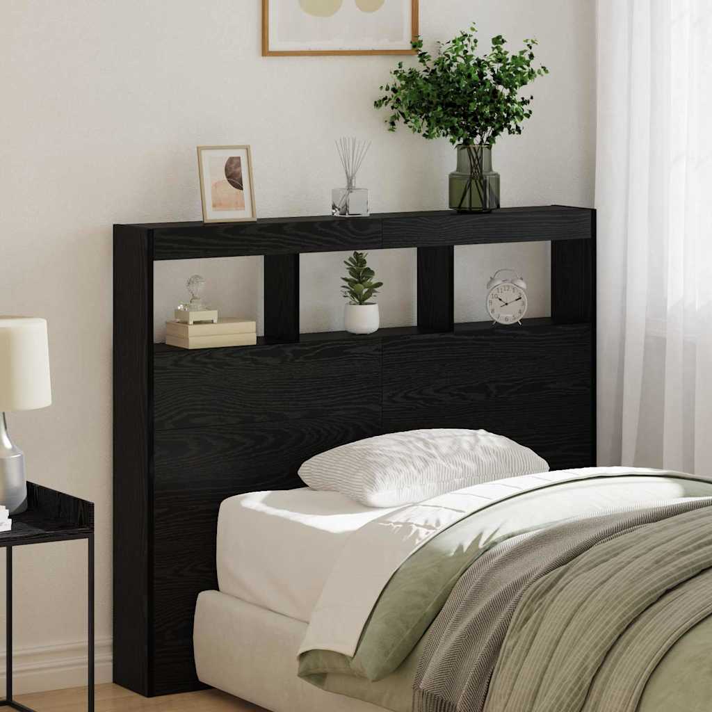 vidaXL Headboard Black Oak Engineered Wood