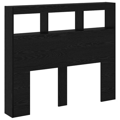 vidaXL Headboard Black Oak 120 x 17 x 102 cm Engineered Wood
