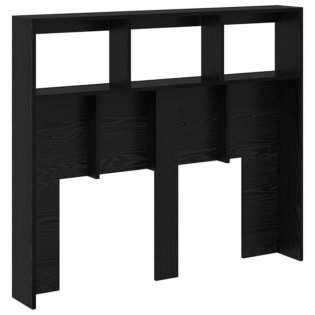 vidaXL Headboard Black Oak 120 x 17 x 102 cm Engineered Wood