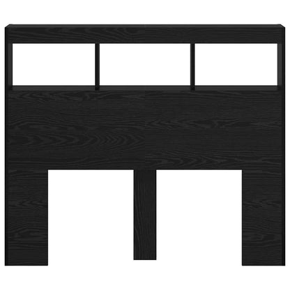 vidaXL Headboard Black Oak 120 x 17 x 102 cm Engineered Wood
