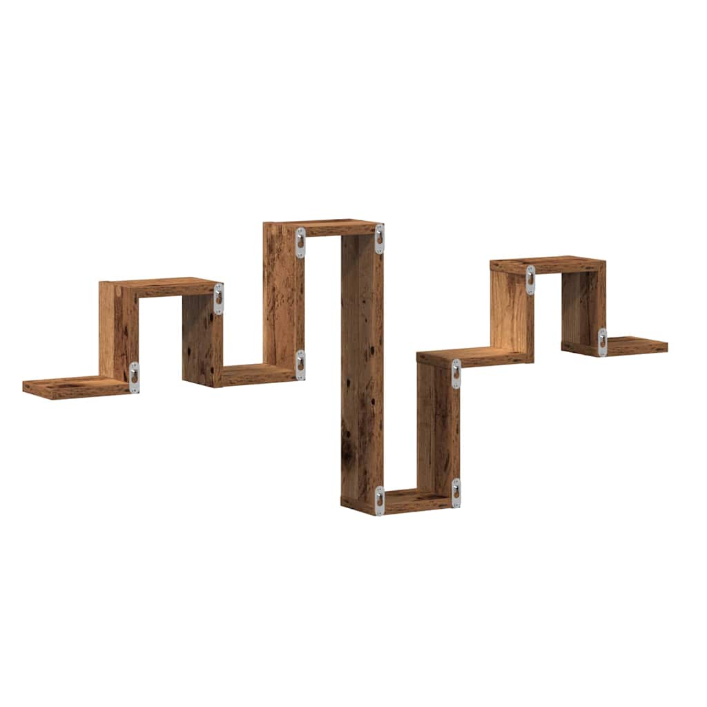 vidaXL Wall Shelf Wall-mounted Old Wood 104.5 x 43 x 10 cm