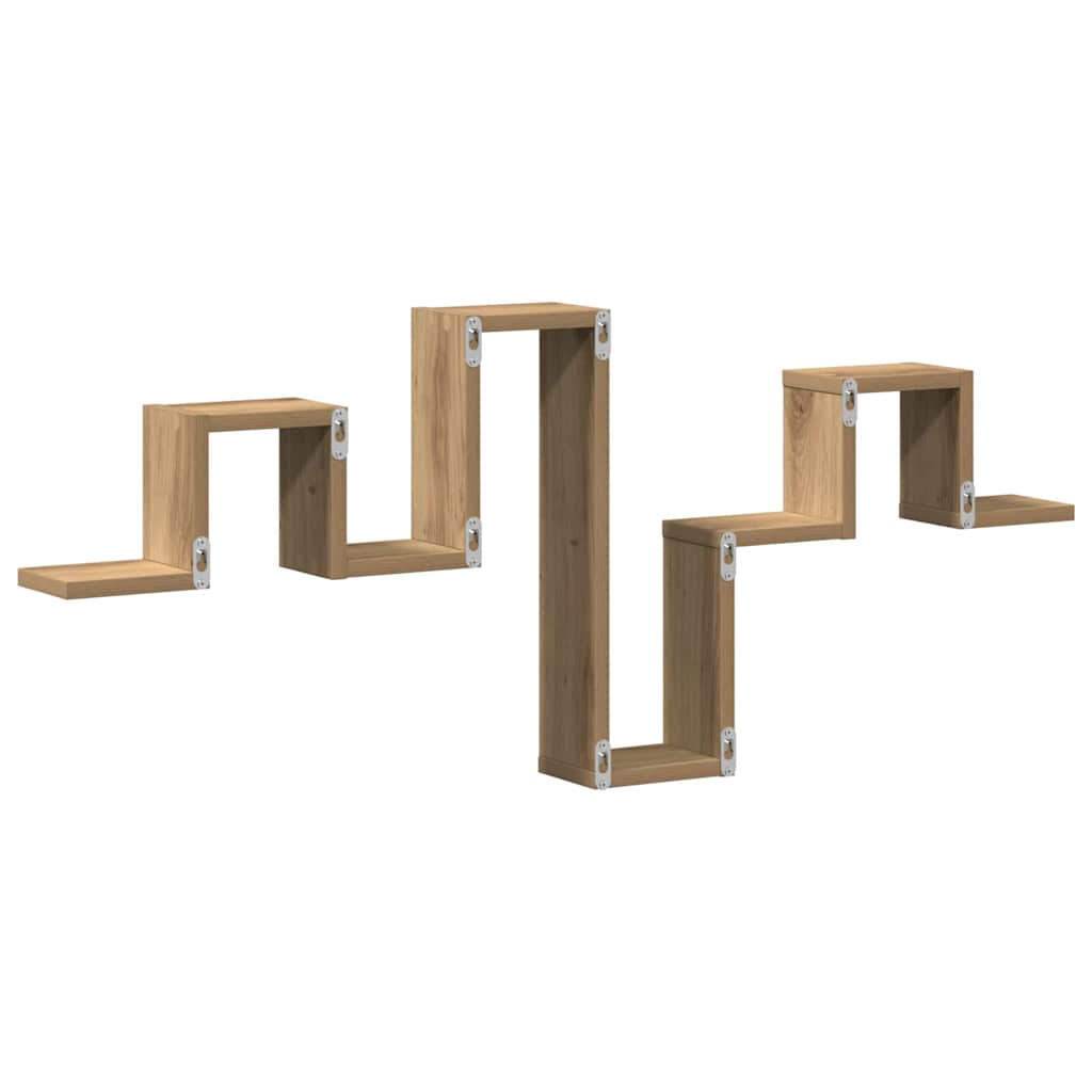 vidaXL Wall Shelf Wall-mounted Artisan Oak 104.5 x 43 x 10 cm