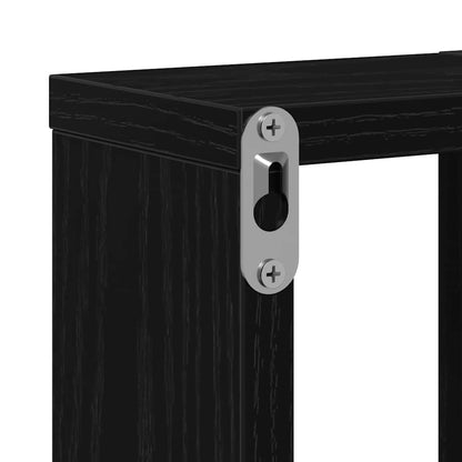 vidaXL Wall Shelf Wall-mounted Black Oak 104.5 x 43 x 10 cm