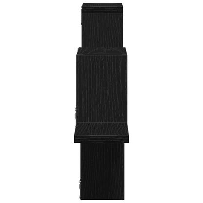vidaXL Wall Shelf Wall-mounted Black Oak 104.5 x 43 x 10 cm