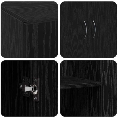 vidaXL Office Cabinet Black Oak 70 x 32 x 77.5 cm Engineered Wood