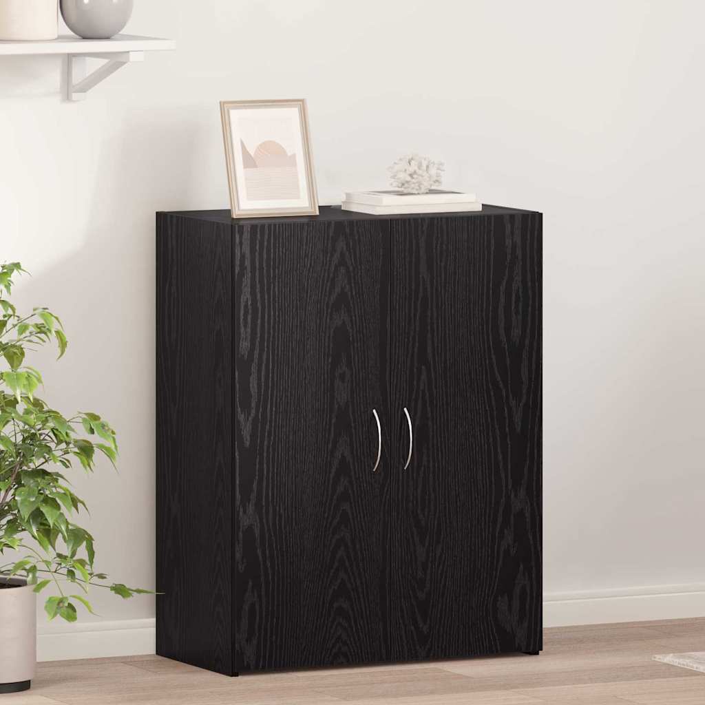 vidaXL Office Cabinet Black Oak 70 x 32 x 77.5 cm Engineered Wood