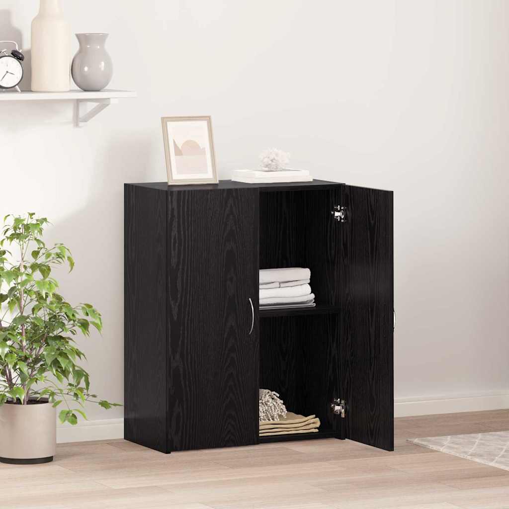 vidaXL Office Cabinet Black Oak 70 x 32 x 77.5 cm Engineered Wood