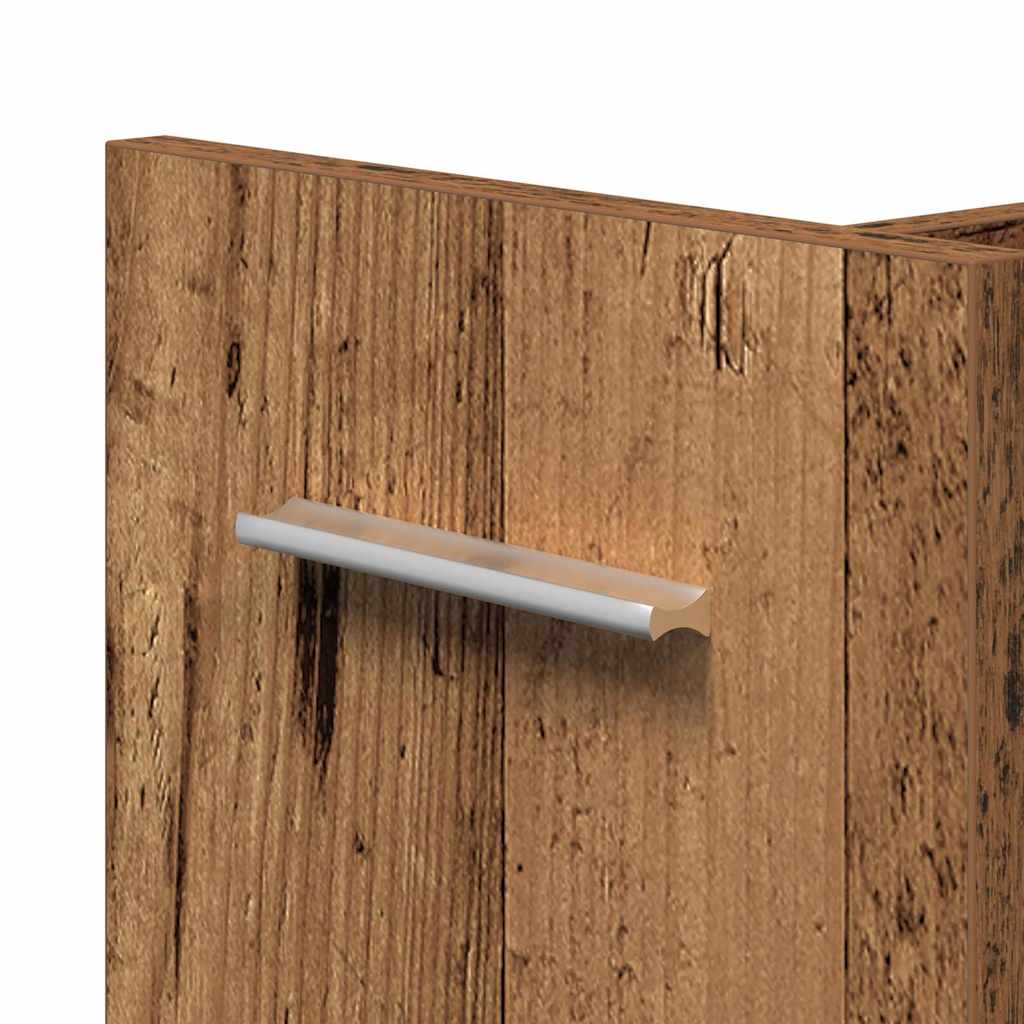 vidaXL Cabinet with Wheel Old Wood 60 x 22 x 79 cm