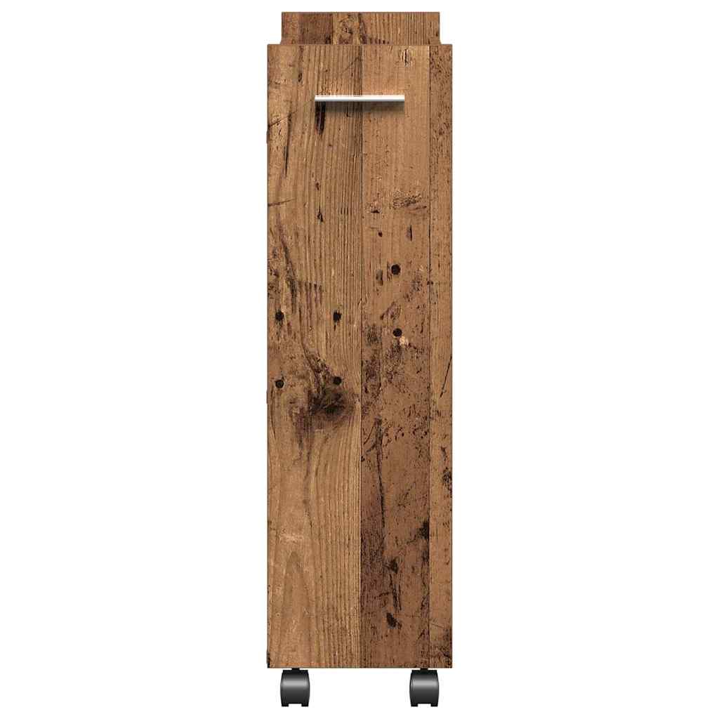 vidaXL Cabinet with Wheel Old Wood 60 x 22 x 79 cm