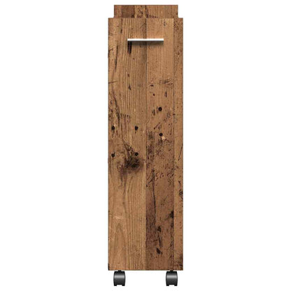 vidaXL Cabinet with Wheel Old Wood 60 x 22 x 79 cm