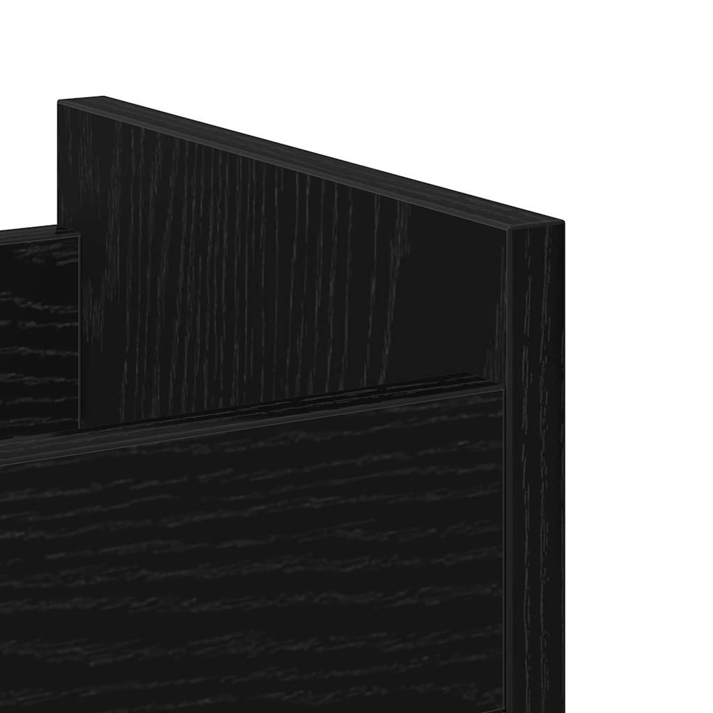 vidaXL Cabinet with Wheel Black Oak 60 x 22 x 79 cm