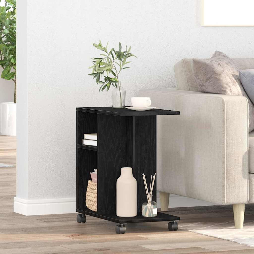 vidaXL Side Table Black oak 50 x 30 x 55 cm Engineered Wood