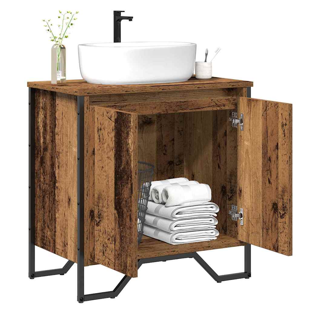 vidaXL Bathroom Sink Cabinet Old Wood 60 x 35 x 60 cm Engineered wood