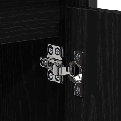 vidaXL Bathroom Sink Cabinet Black Oak 60 x 35 x 60 cm Engineered wood